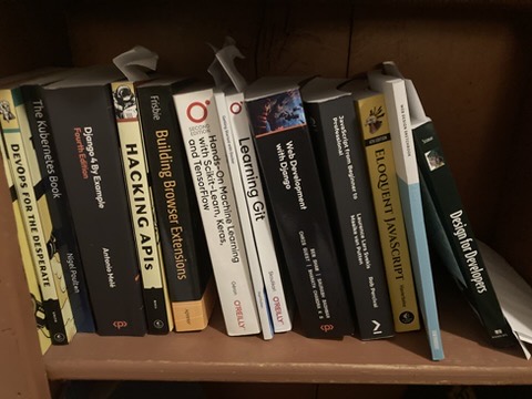 My Bookshelf full of tech books